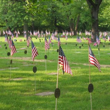 Camden Cemetery Veteran Flags