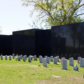 black wall monument 